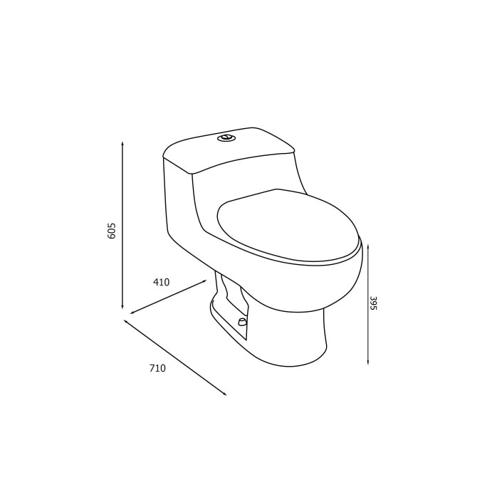 INODORO One Piece Mediterráneo, descarga 4.8 Lpf VAINSA